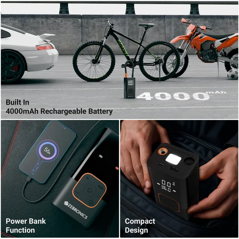Zebronics Tire Inflactor With Power Bank Zeb 17TI4 view 3